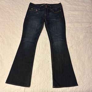 American Eagle Blue Flare Wide Leg Jeans